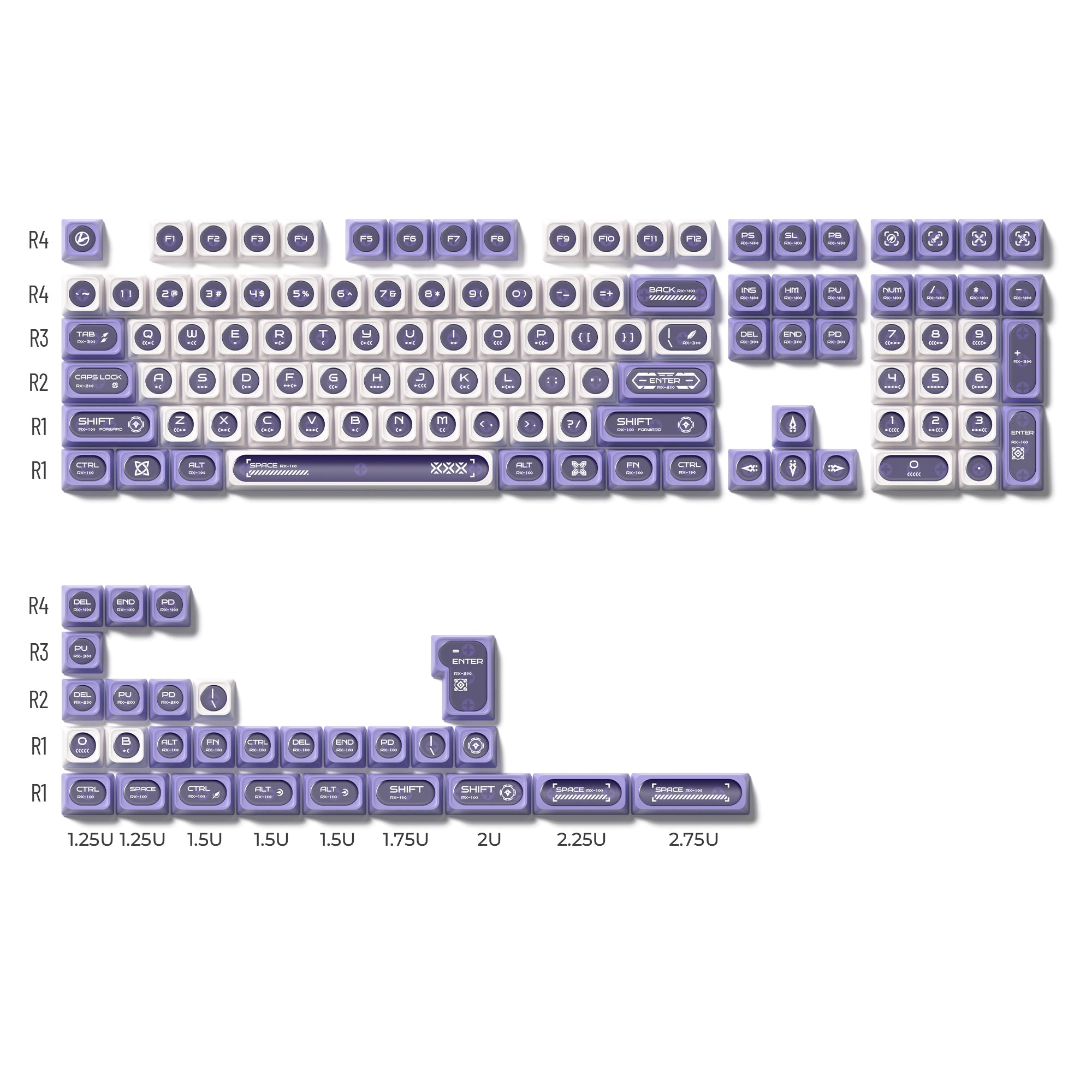 XVX Cats eye MAX Profile Dye-Sub PBT Keycap Set 136-Key