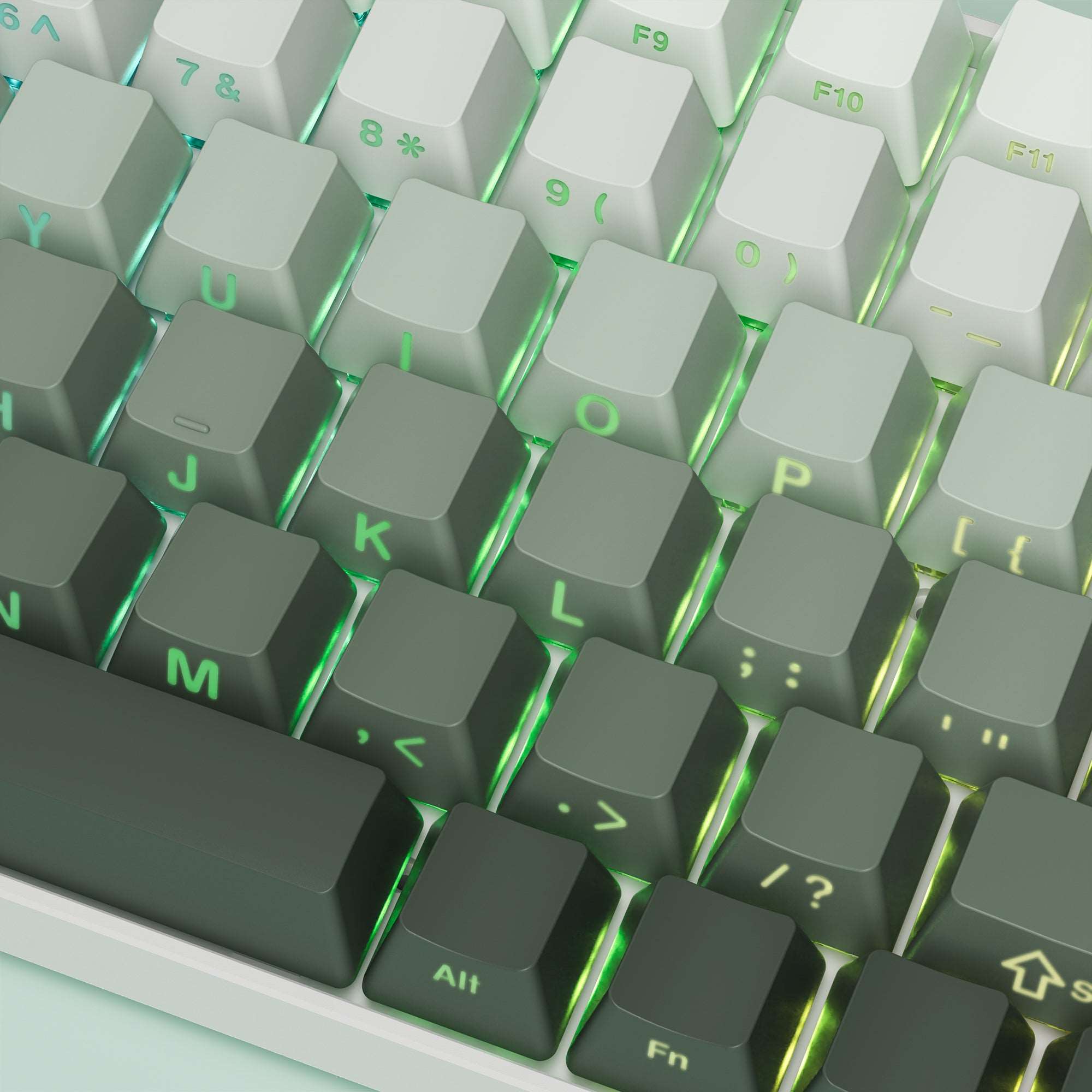 XVX Sea-Grass Green Gadient Side-Lit Keycap