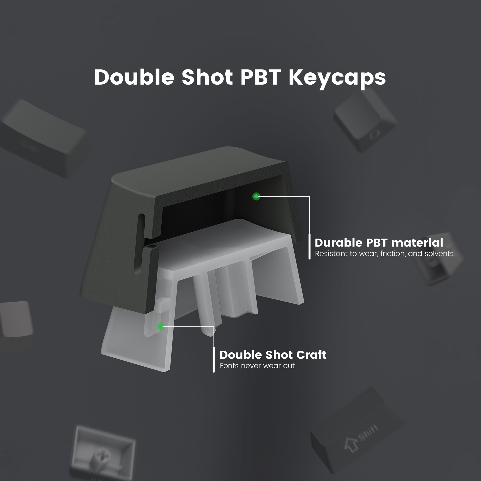 XVX Gradient Side-Print OEM Keycaps (136 Keys)
