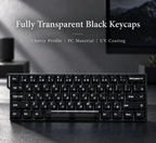 Transparent Black PC Keycap Set – 136 Keys, Cherry Profile