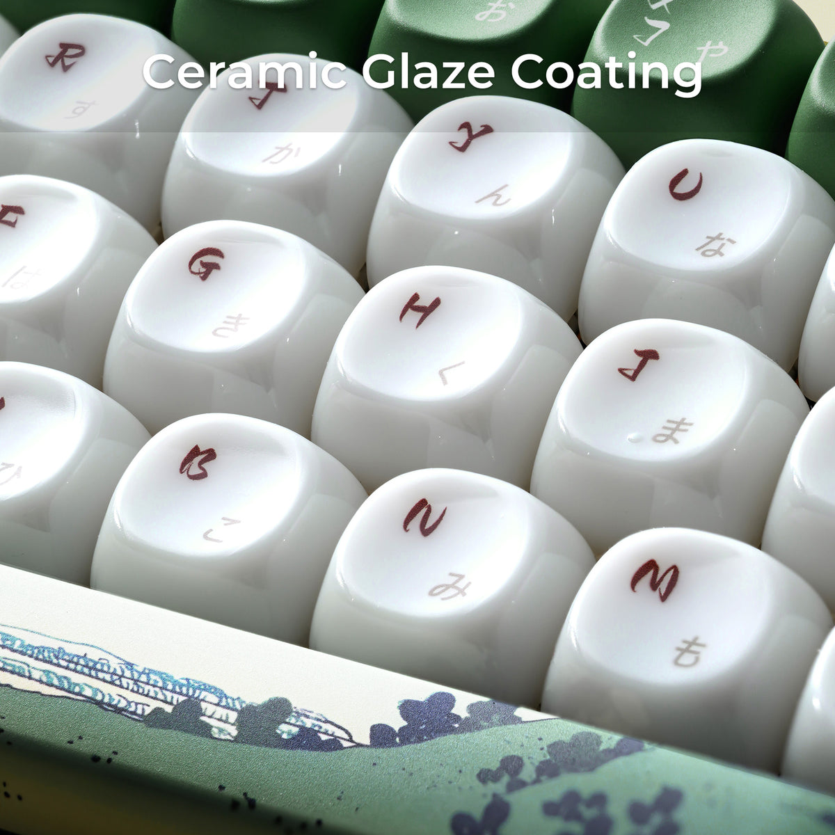 XVX Keycaps — Fugaku Shichirigahama Ceramic Glaze PBT+PC Set, 129 Keys
