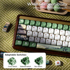 XVX Keycaps — Fugaku Shichirigahama Ceramic Glaze PBT+PC Set, 129 Keys