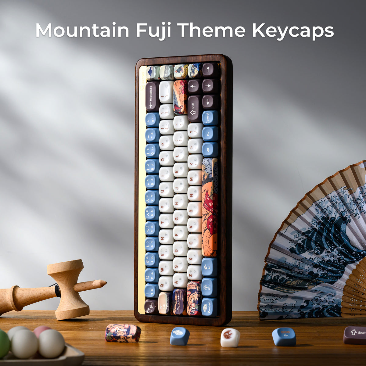 XVX Keycaps — Fugaku Musashi Ceramic Glaze PBT+PC Set, 132 Keys