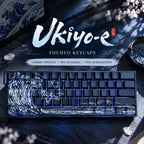 New Ukiyo-e PBT Keycap Set – 129 Keys, Cherry Profile, Side Shine-Through