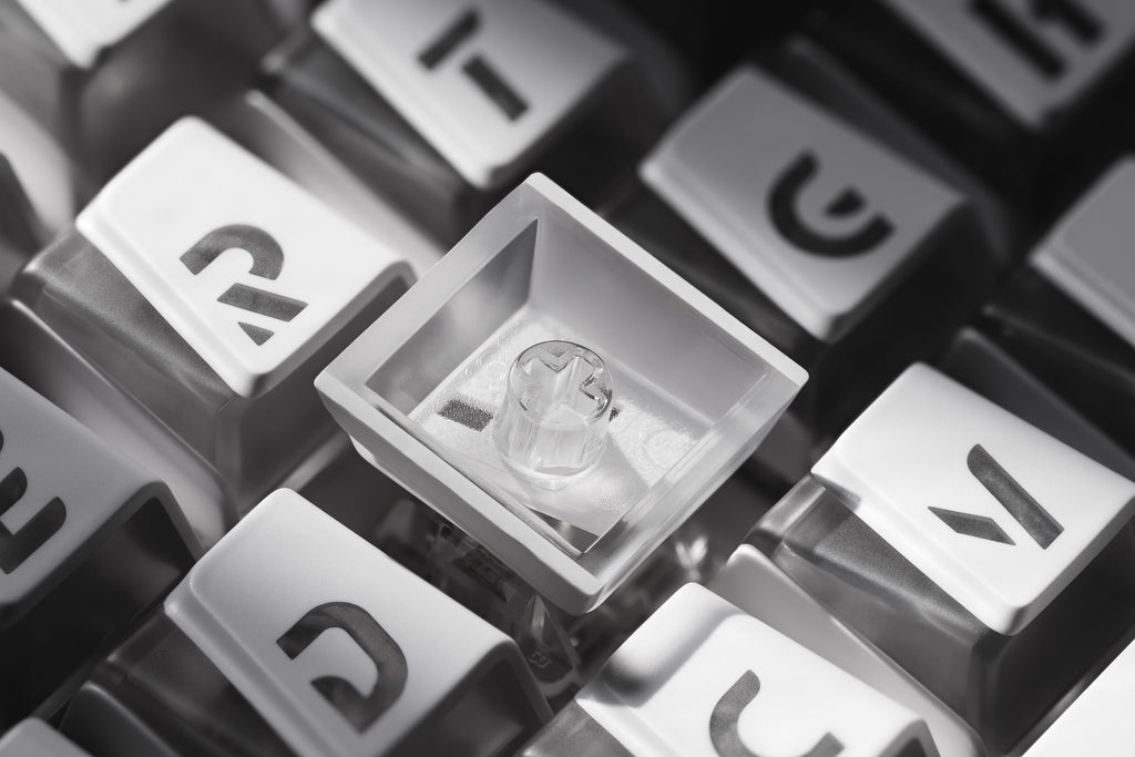 XVX Keycaps Shine Through — Wedge PRISM ABS Double-Shot Base + Frost PC Kit