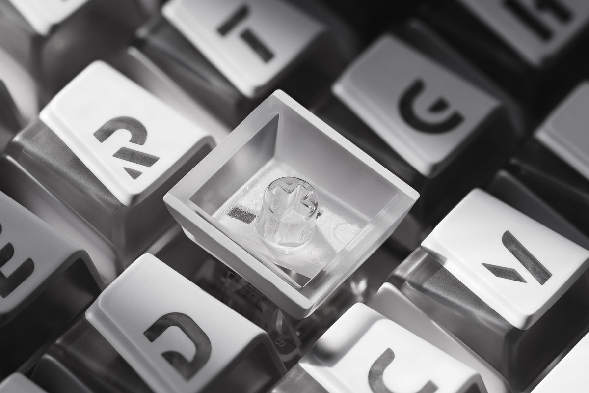 XVX Keycaps Shine Through — Wedge PRISM ABS Double-Shot Base + Frost PC Kit