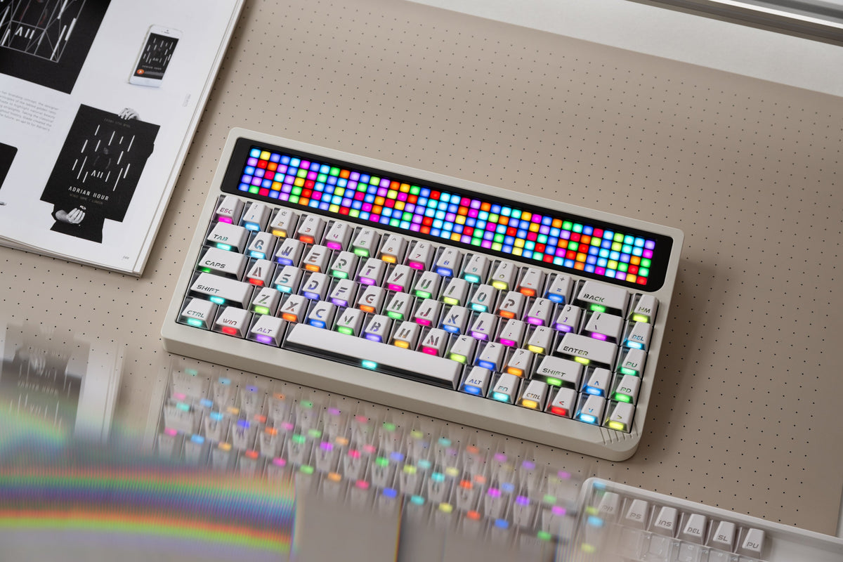 XVX Keycaps Shine Through — Wedge PRISM ABS Double-Shot Base + Frost PC Kit