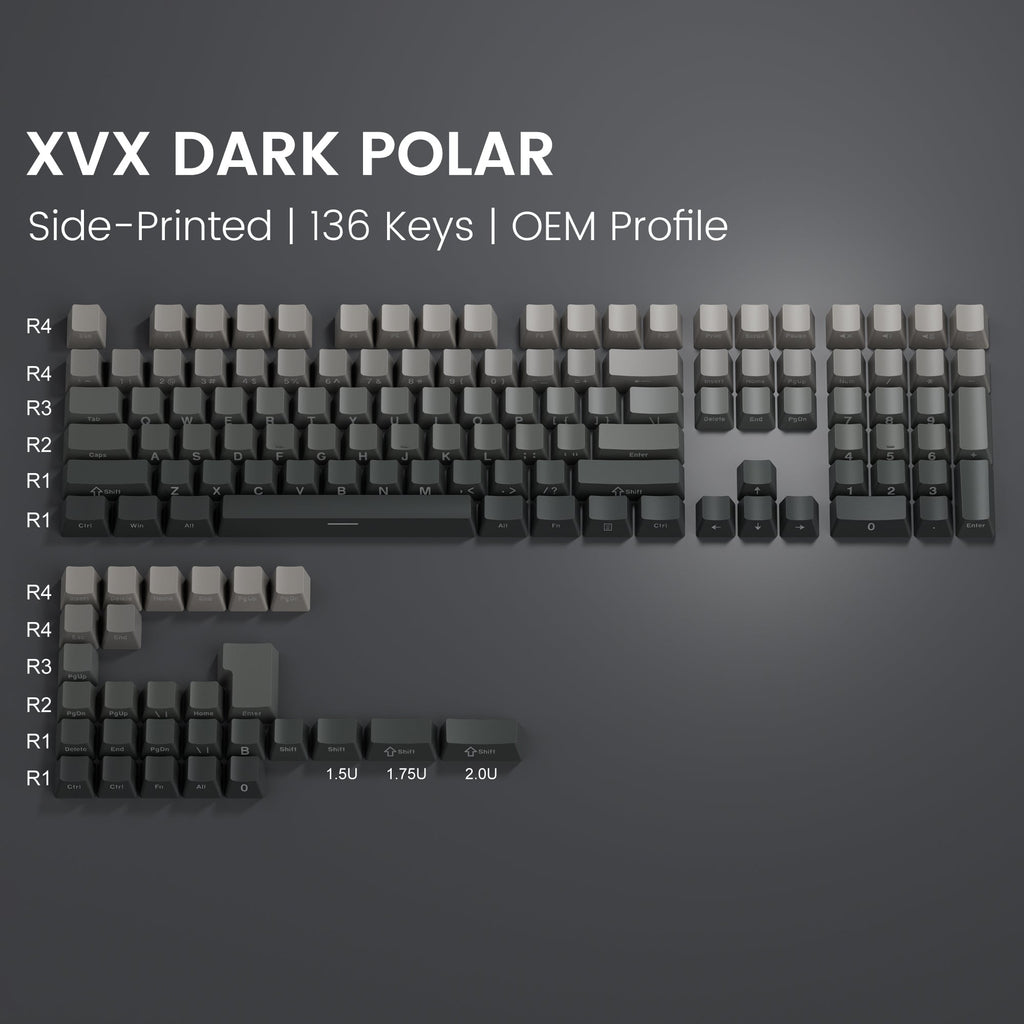 XVX Gradient Side-Print OEM Keycaps (136 Keys)