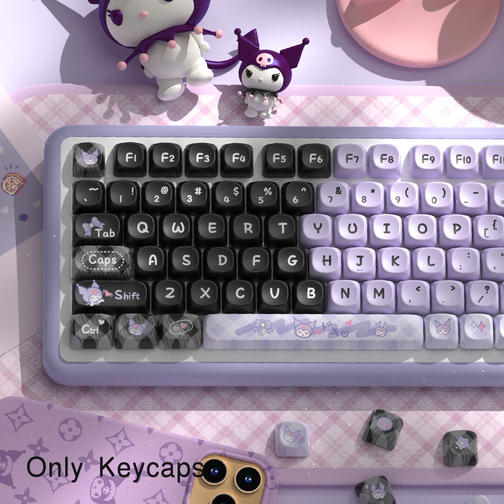 Kuromi PBT Keycap Set – 112 Keys, MOA Profile, Dye-Sub