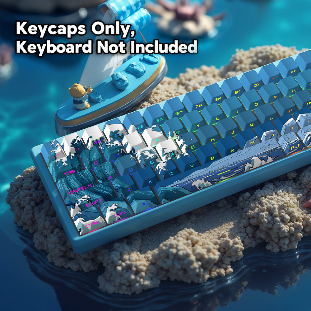 Ukiyo-e PBT Keycap Set – 129 Keys, Cherry Profile, Side Shine-Through