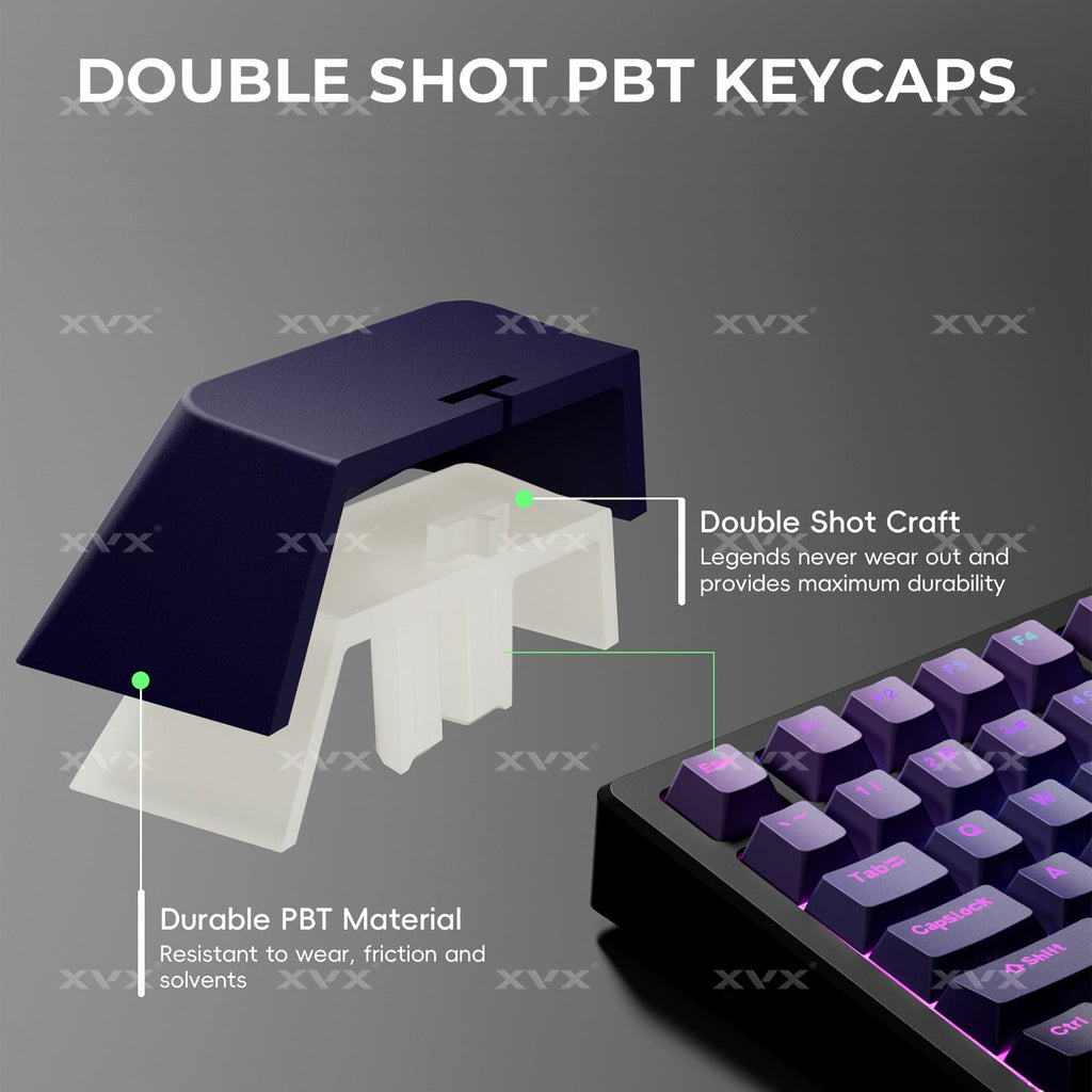 XVX Gradient Shine-Through PBT OEM Keycaps (134 Keys)