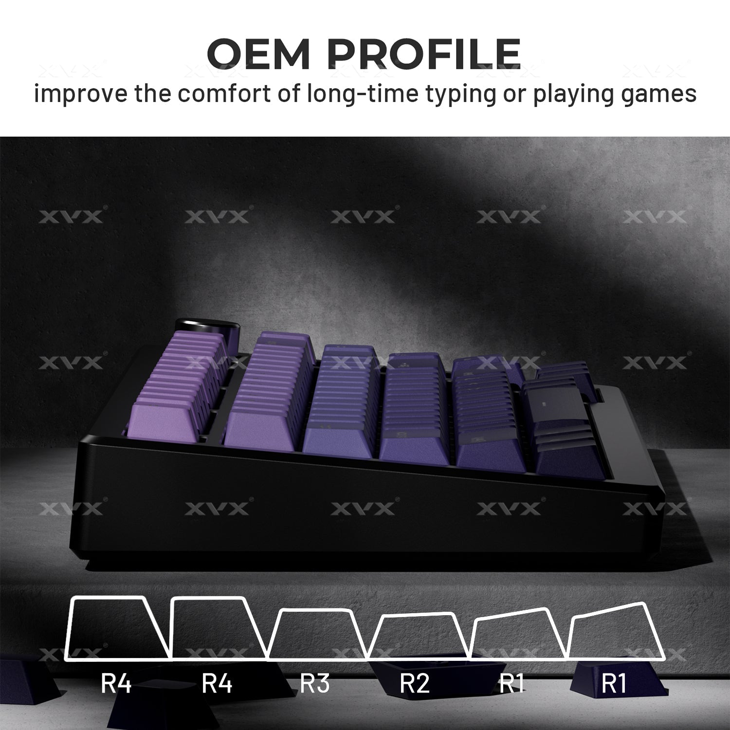 XVX Gradient Shine-Through PBT OEM Keycaps (134 Keys)