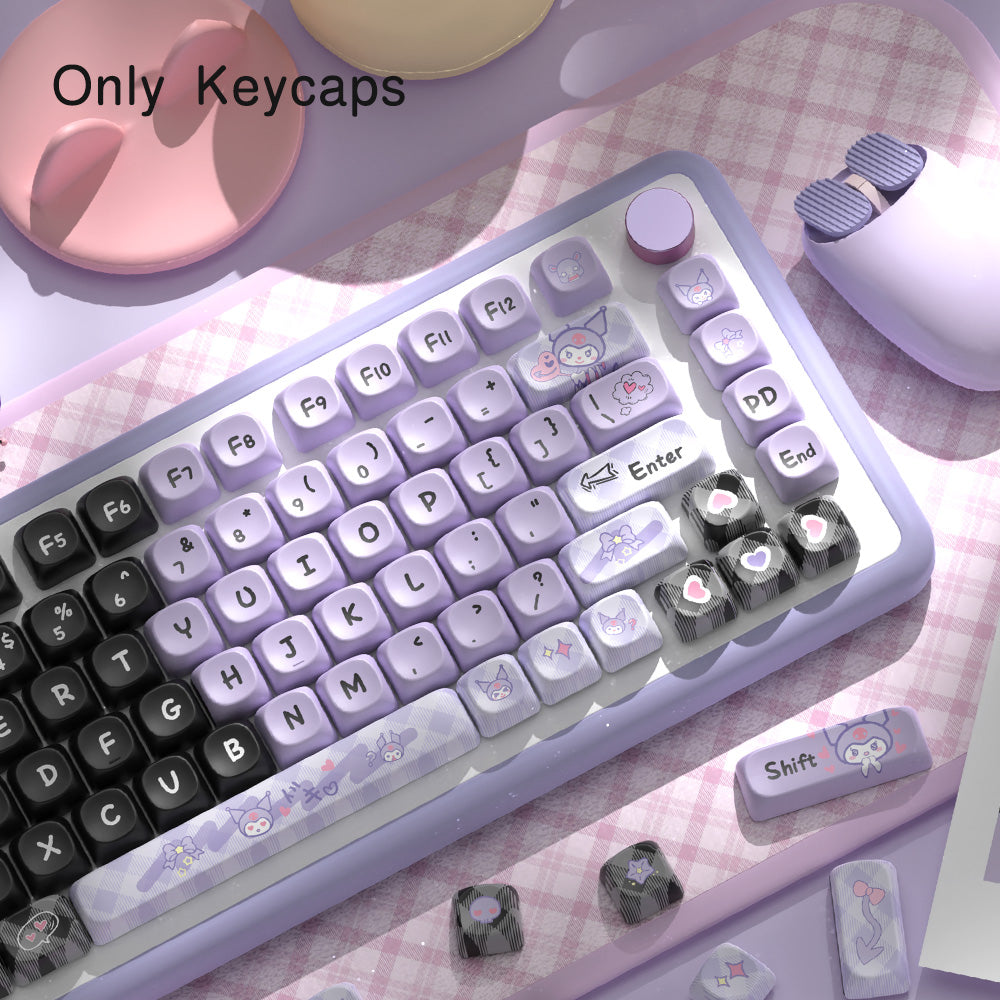 Kuromi PBT Keycap Set – 112 Keys, MOA Profile, Dye-Sub