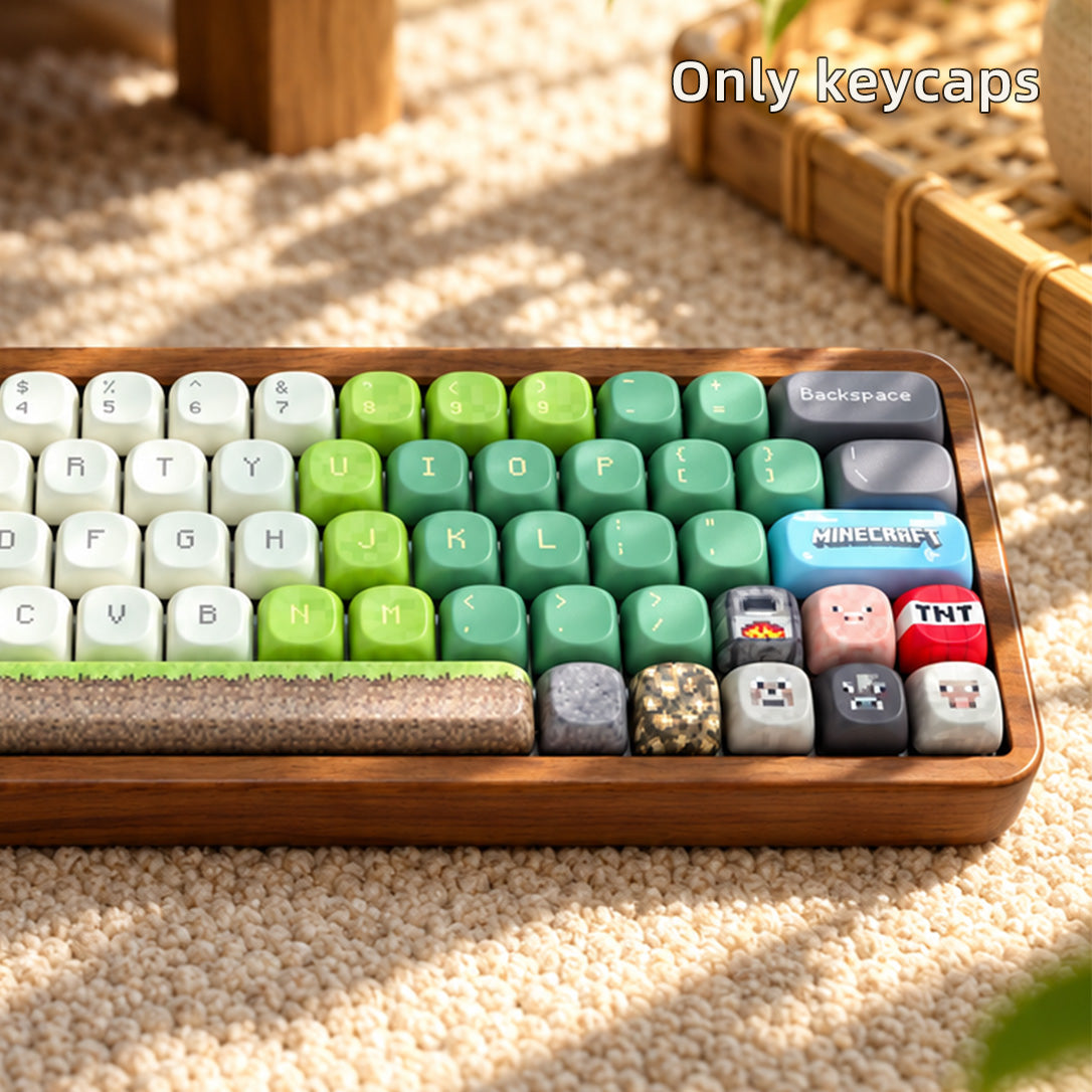 Minecraft PBT Keycap Set – 112 Keys, MOA Profile, Dye-Sub