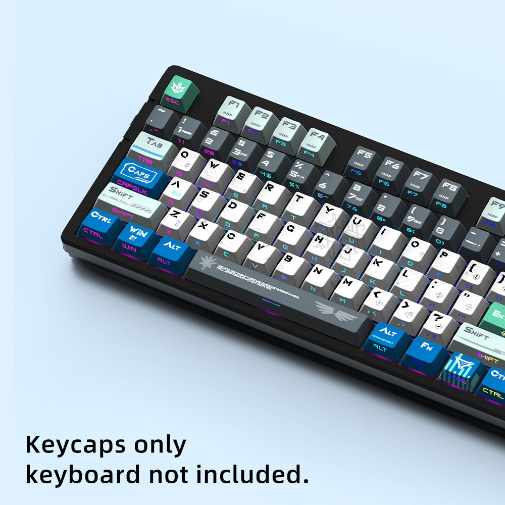 Angel Nuclear Power PBT Keycap Set – 129 Keys, Cherry Profile, Side Shine-Through