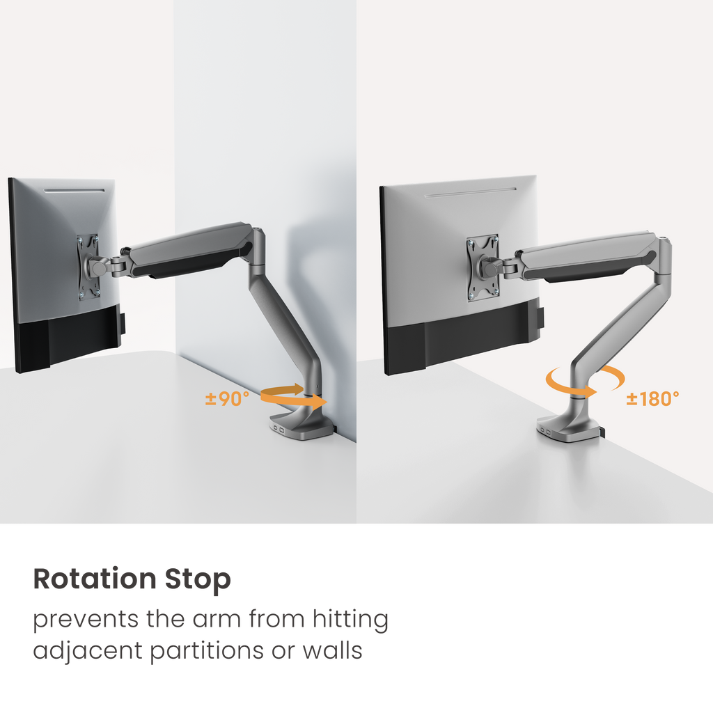 Heavy Duty Mechanical Spring Monitor Arm for 17–45” Monitors