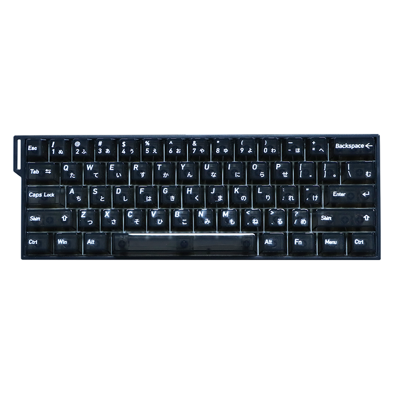 Transparent Black PC Keycap Set – 136 Keys, Cherry Profile