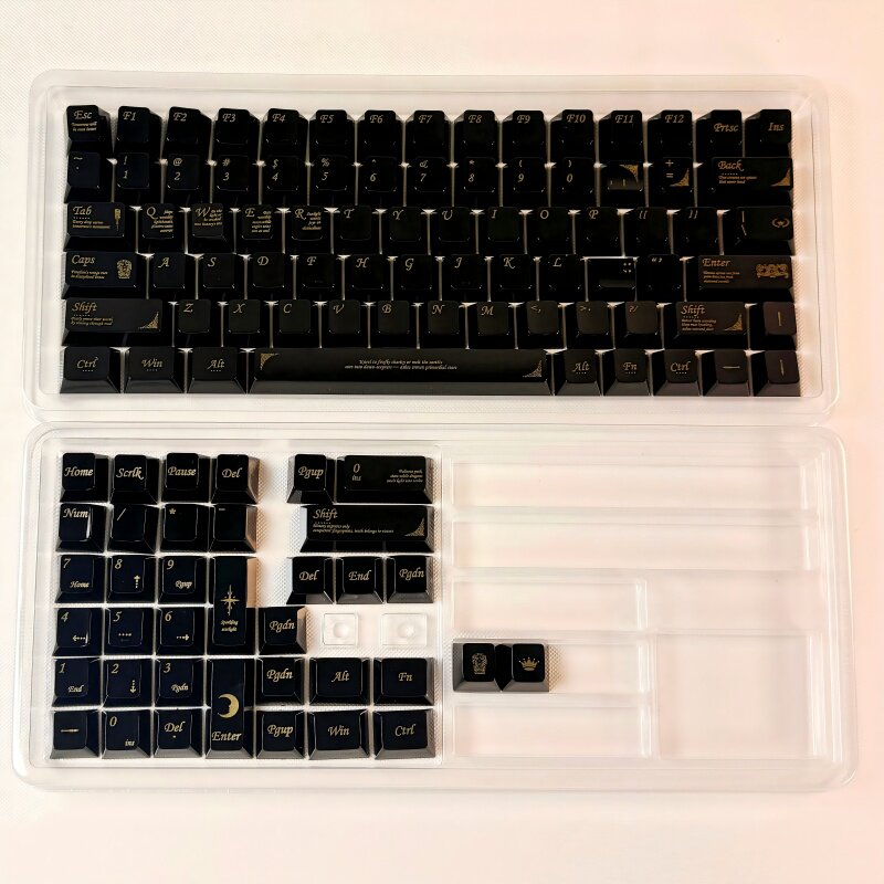 Black Ceramic-Like PBT Keycap Set