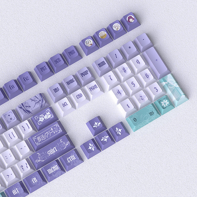 Frieren Anime Purple PBT Keycap Set