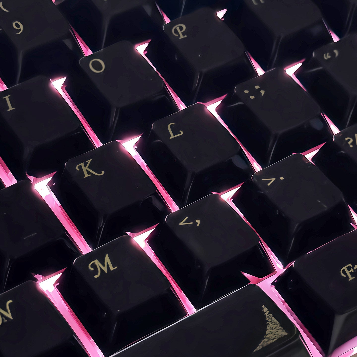 Black Ceramic-Like PBT Keycap Set