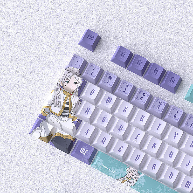 Frieren Anime Purple PBT Keycap Set