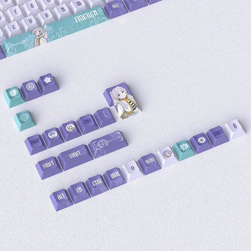 Frieren Anime Purple PBT Keycap Set