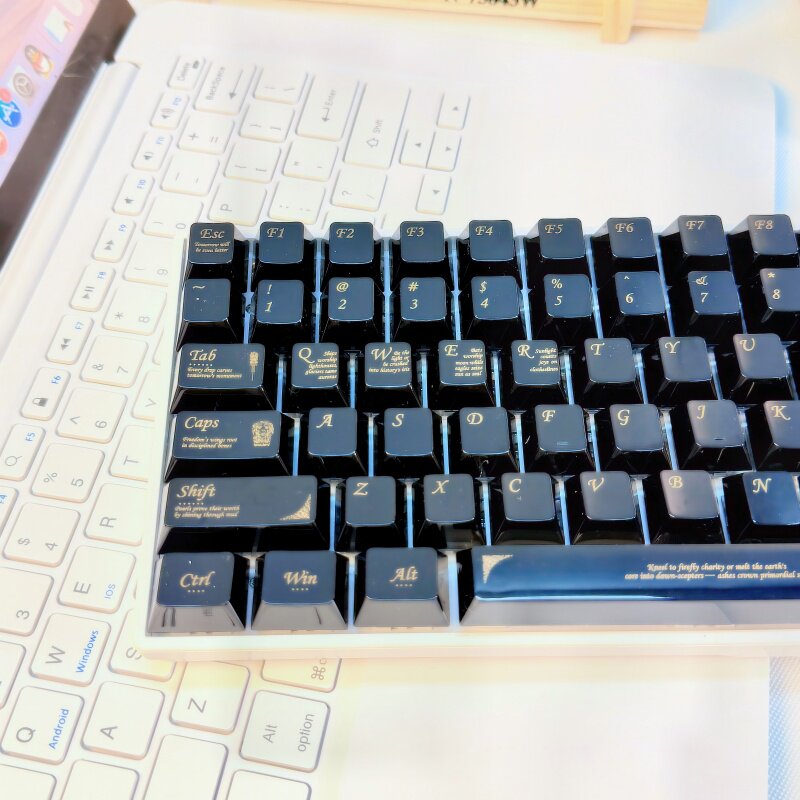 Black Ceramic-Like PBT Keycap Set