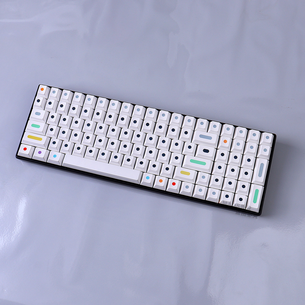White GMK Dots-Inspired PBT Keycap Set