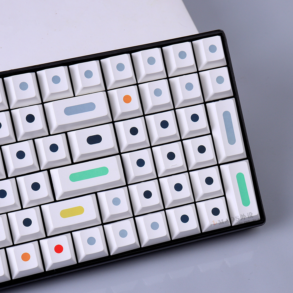 White GMK Dots-Inspired PBT Keycap Set