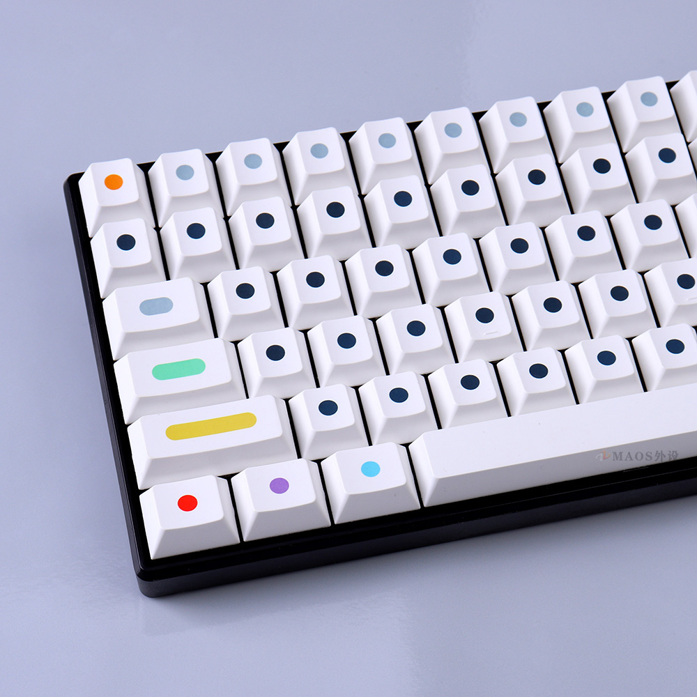 White GMK Dots-Inspired PBT Keycap Set
