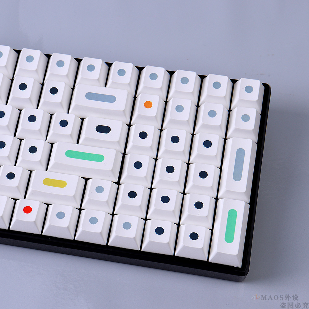 White GMK Dots-Inspired PBT Keycap Set