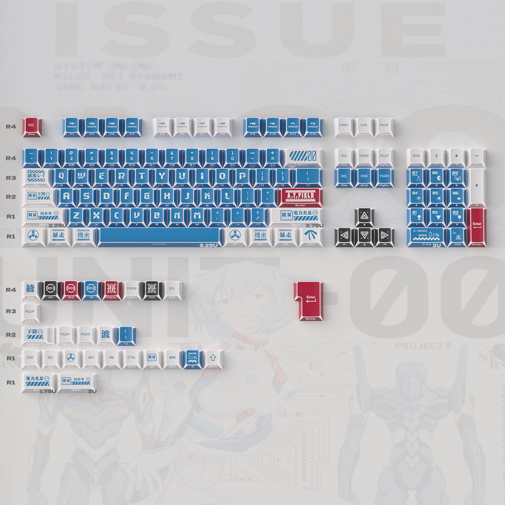 Blue Lilith Cherry PBT Keycap Set – 131 Keys + 46 PC Keys