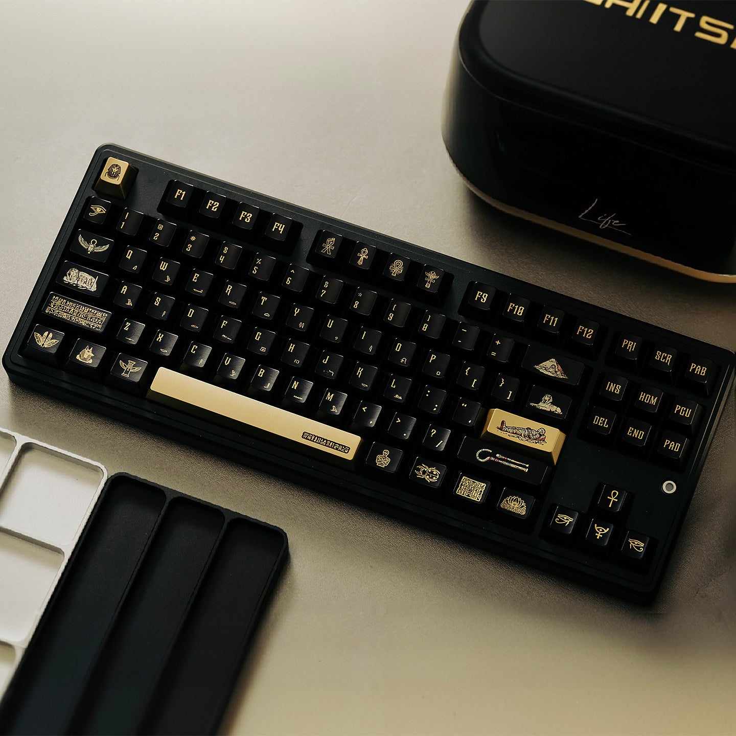 Egypt R2 Metallic Black Cherry PBT Keycap Set – 129 Keys