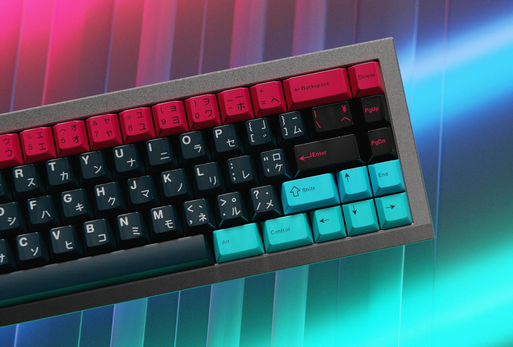 Neon Light Inspired Keycap Set – Cherry Profile PBT 160 Keys