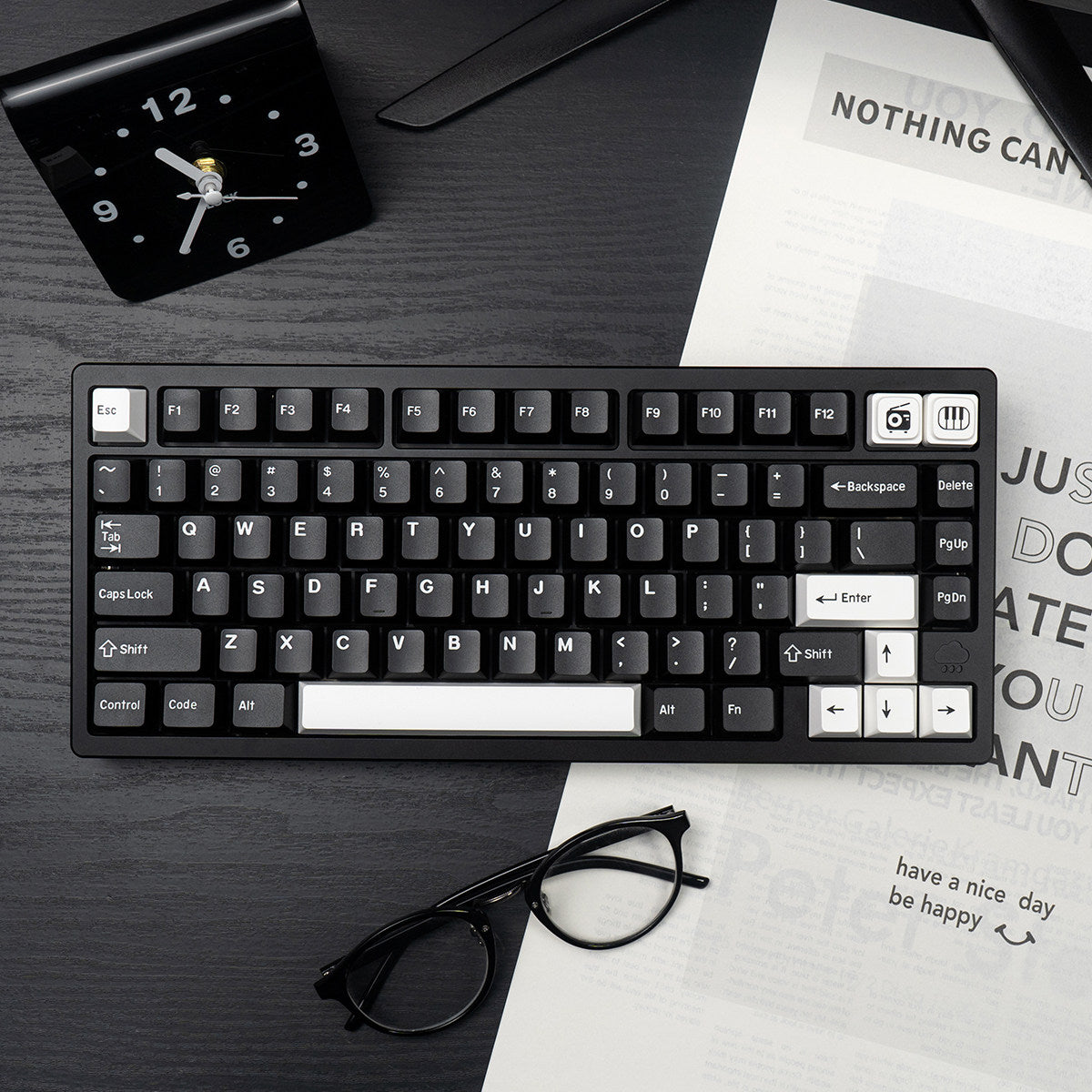 WOB Minimalist Double-Shot PBT Keycap Set — 180 Keys, Cherry Profile