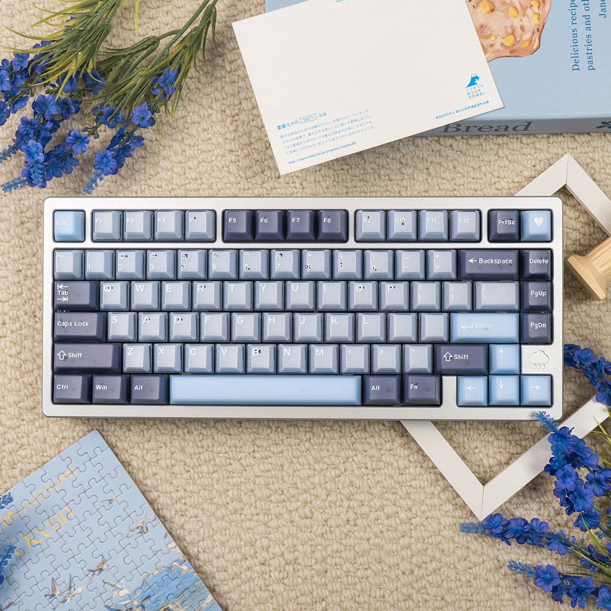 Blue Coconut Bubble Cherry PBT PC Keycap Set – 164 Keys