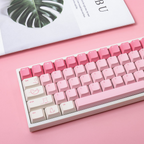 Pink Cat PBT Keycap Set — 137-Key Cherry Profile, Five-Sided Dye-Sub