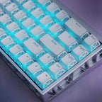 XVX PRISM Refraction PBT Keycaps for Mechanical Keyboard – Cherry Profile, Side-Printed Shine-Through RGB