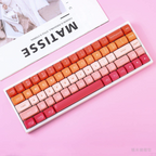 Minimalist Sunset Gradient PBT Keycap Set — 132-Key MOA Profile, Five-Sided Dye-Sub