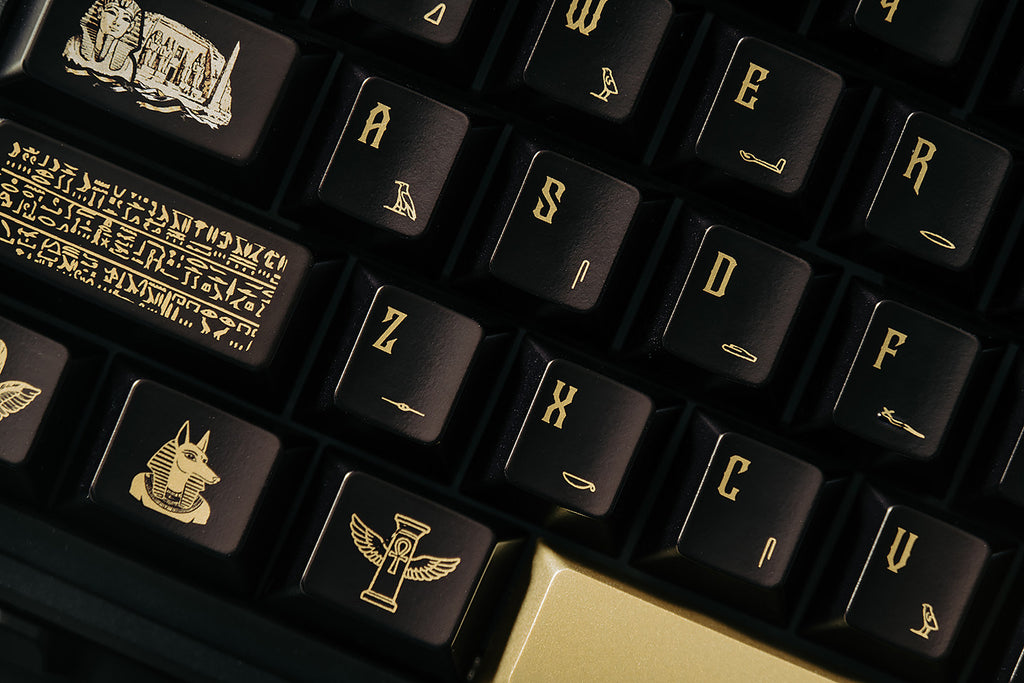 Egypt R2 Metallic Black Cherry PBT Keycap Set – 129 Keys