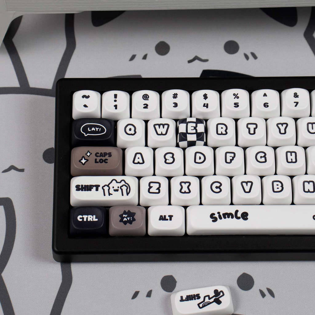Cat & Dog MOA PBT Keycaps – Dye-Sub (131 Keys)