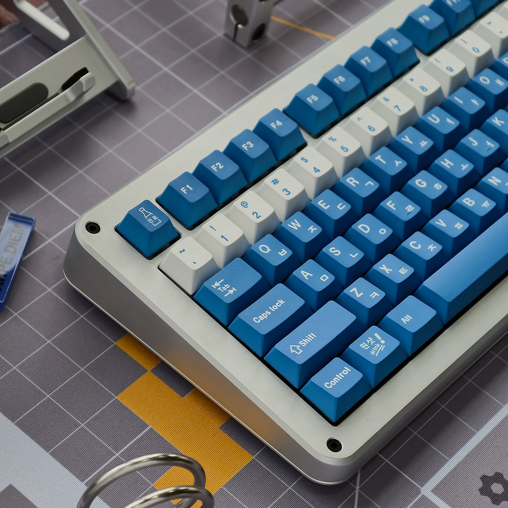 Blue Soju Korean Cherry PBT Keycap Set – 136 Keys