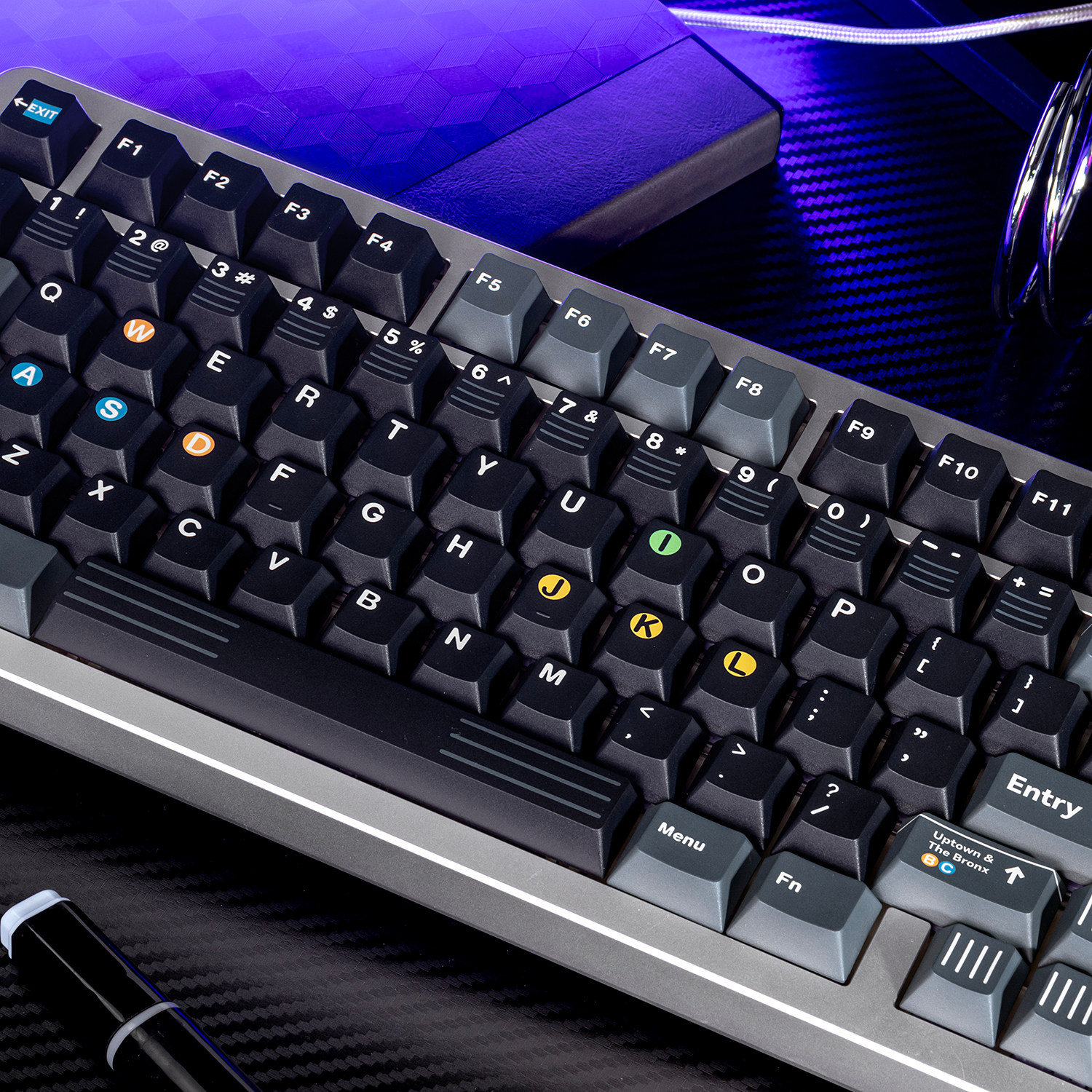 New York Subway Cherry PBT Keycap Set – 136 Keys