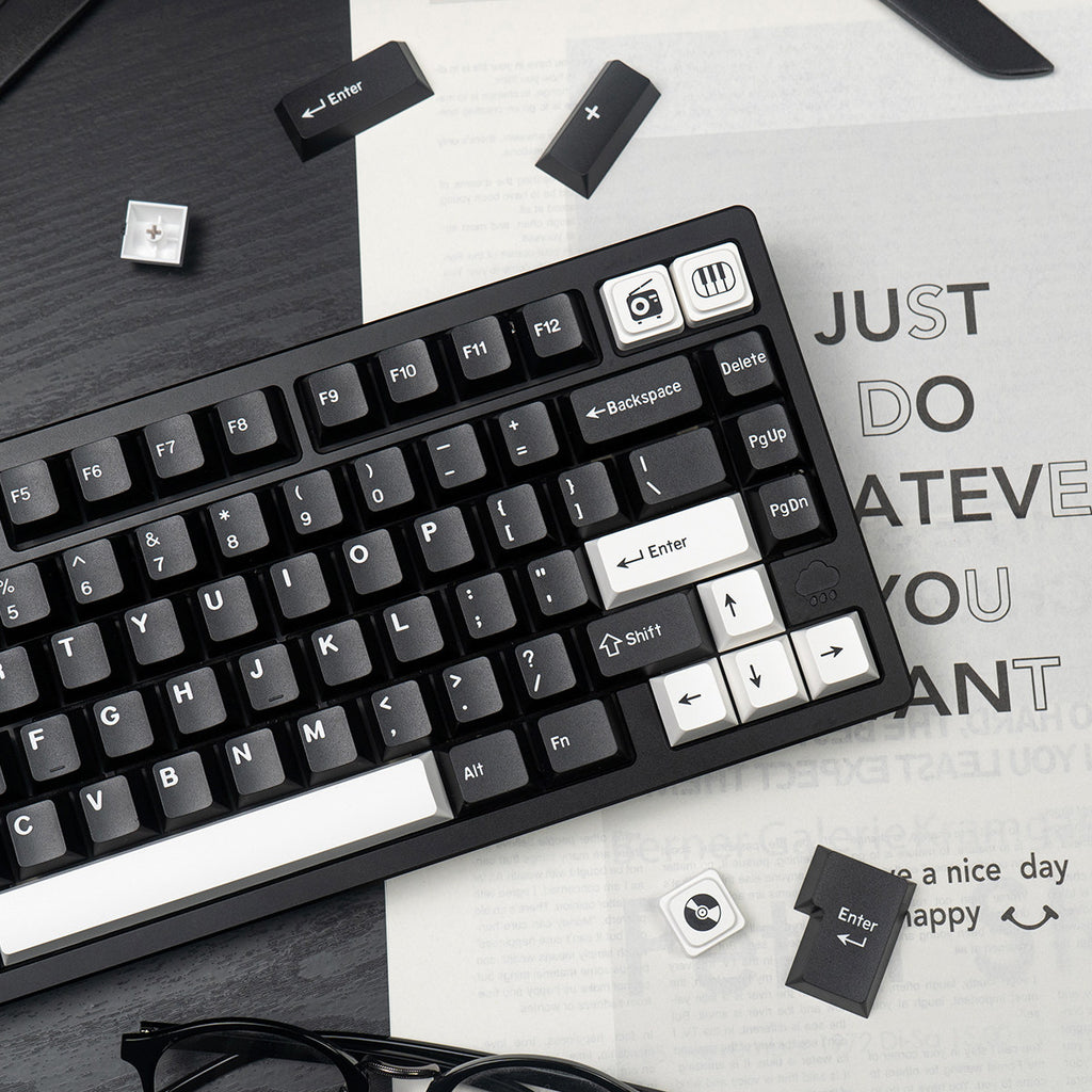 WOB Minimalist Double-Shot PBT Keycap Set — 180 Keys, Cherry Profile