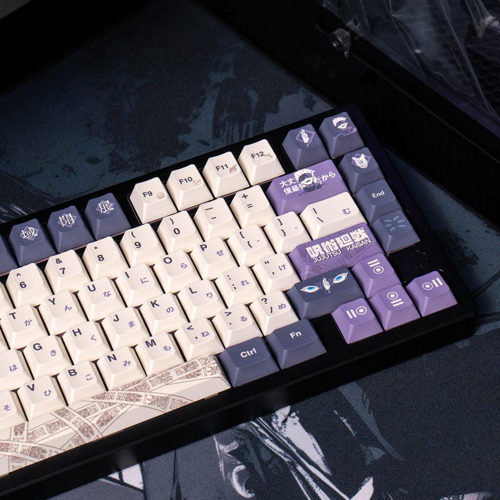 PBT Keycaps Anime — Jujutsu Kaisen Gojo Satoru Dye-Sub Set, 129 Keys
