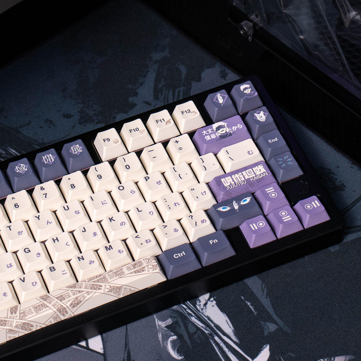 PBT Keycaps Anime — Jujutsu Kaisen Gojo Satoru Dye-Sub Set, 129 Keys