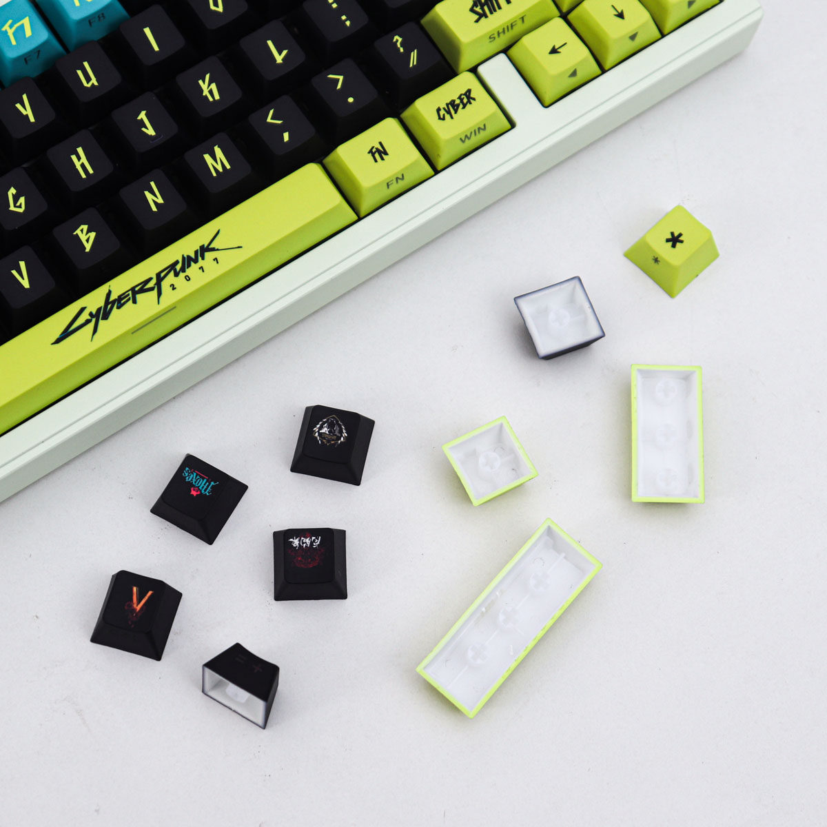 Cyberpunk Side Backlit Cherry PBT Keycap Set – 129 Keys