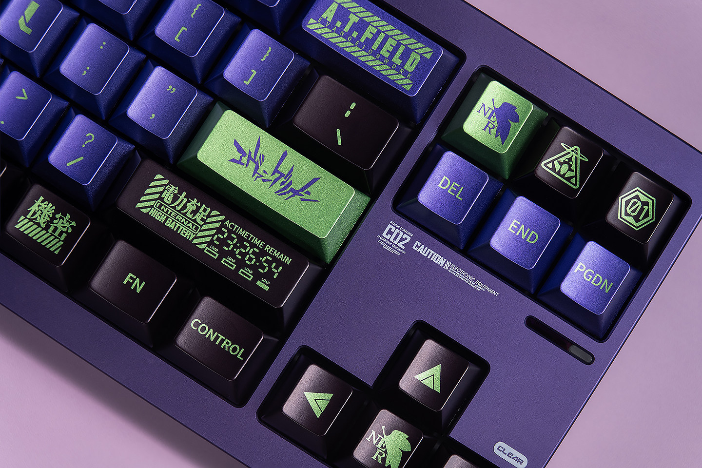EVA UNIT-01 Cherry Metallic PBT Keycap Set – 122 Keys