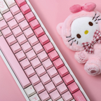 Pink Cat PBT Keycap Set — 137-Key Cherry Profile, Five-Sided Dye-Sub