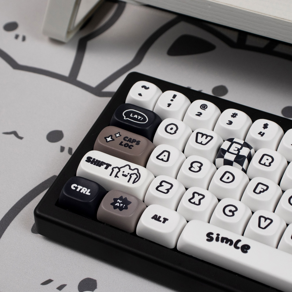 Cat & Dog MOA PBT Keycaps – Dye-Sub (131 Keys)